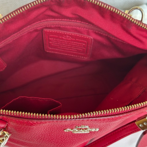 Coach Kelsey Medium Satchel - Deep Raspberry Red - Picture 5 of 10
